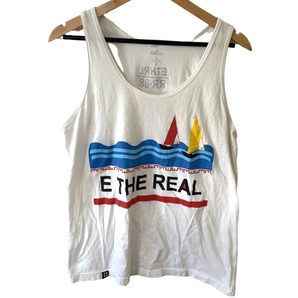E The Real White Tank with Logo